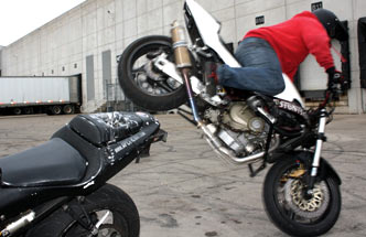 Front Endo stall on bike